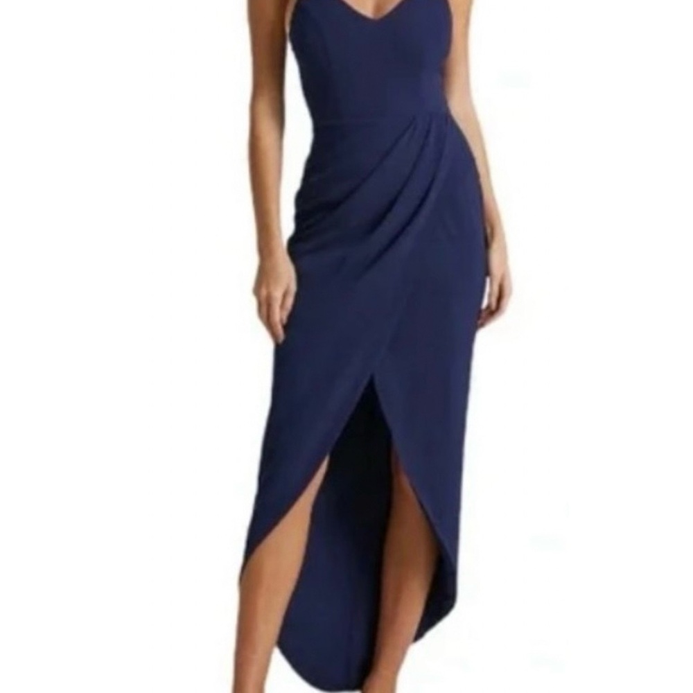 Showpo Navy Wrap Maxi Dress – US 2 / XS